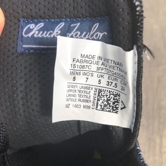 NWT Converse Ctas || HI Black/White WMNS AUTHENTIC - Picture 5 of 5